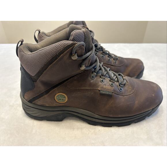 Timberland White Ledge Hiking Boots Mens Size 13 Brown Leather Waterproof - Picture 1 of 8